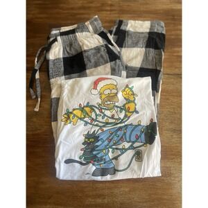 The Simpson's Christmas Pajama Set Unisex Medium/Large
